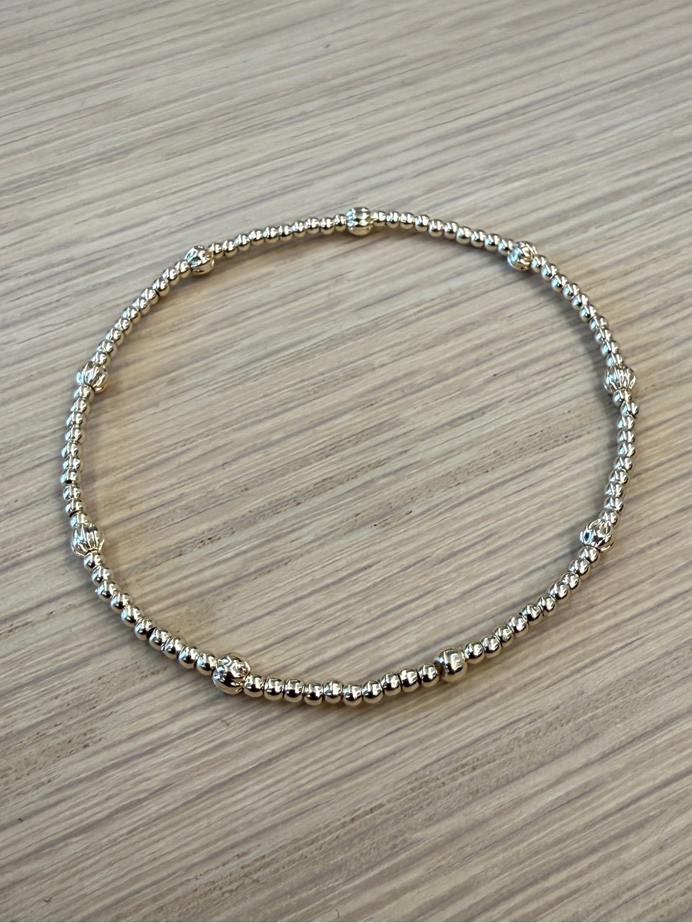 *2mm 3mm Gold Beads Bracelet
